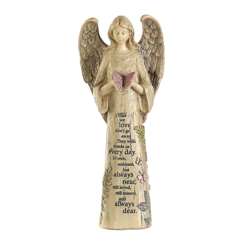 IVYHOME Ivy Home Standing Angel with Butterfly Garden Statuary - Image 1